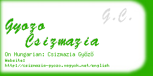 gyozo csizmazia business card